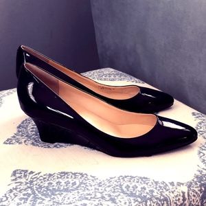 Cole Haan Black Patent Leather Wedges - 10B